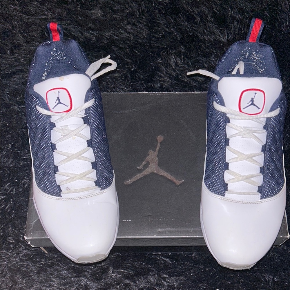 Air Jordan Navy and White Sneakers
